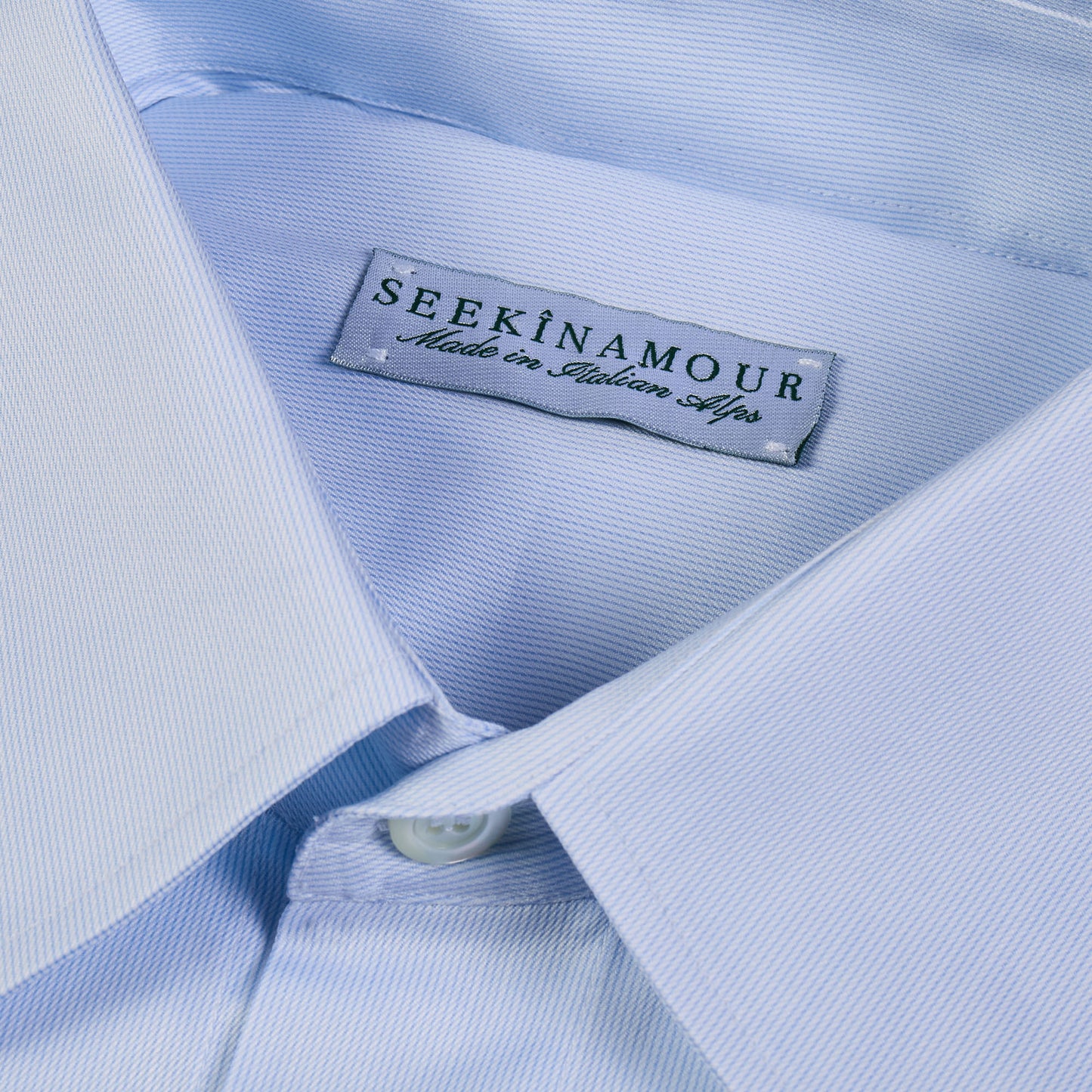 Light Blue Micro Stripes Cotton Silk Shirt