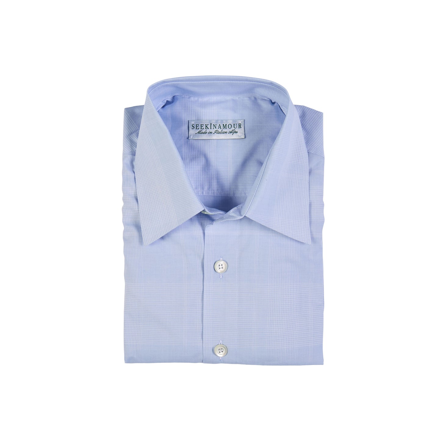 Light Blue Pattern Cotton Shirt