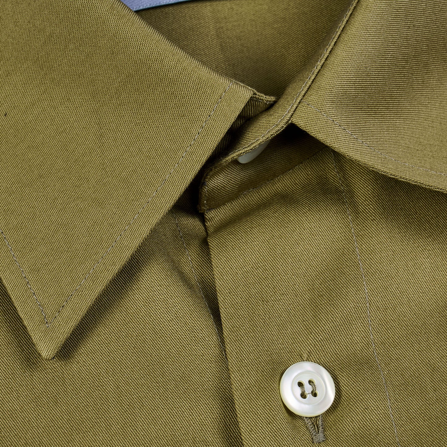 Olive Cotton Silk Shirt