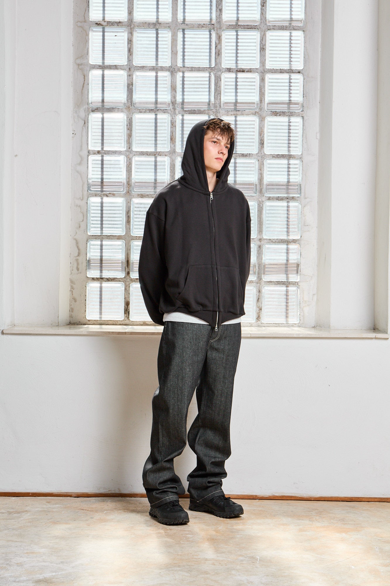 Traveller Cotton Cashmere Ossidiana Hoodie