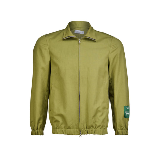 Cotton Linen Forest Bomber Jacket