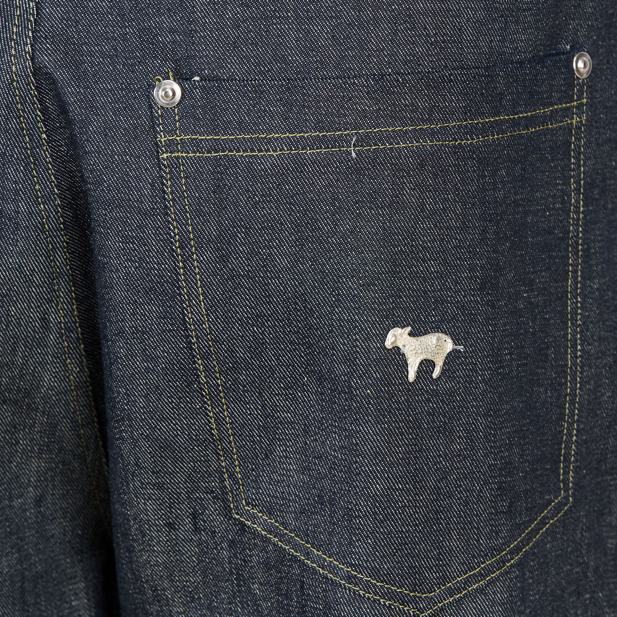 Five Pockets Wide Leg Selvedge Jeans