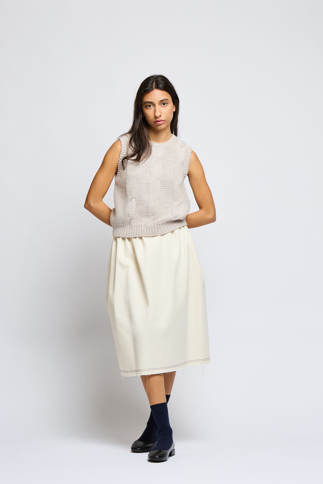 Butter Raw Cut Skirt