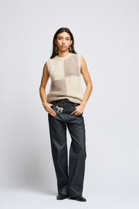 Five Pockets Wide Leg Selvedge Jeans