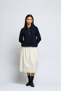 Merino Wool & Cashmere Knitted Polo Shirt
