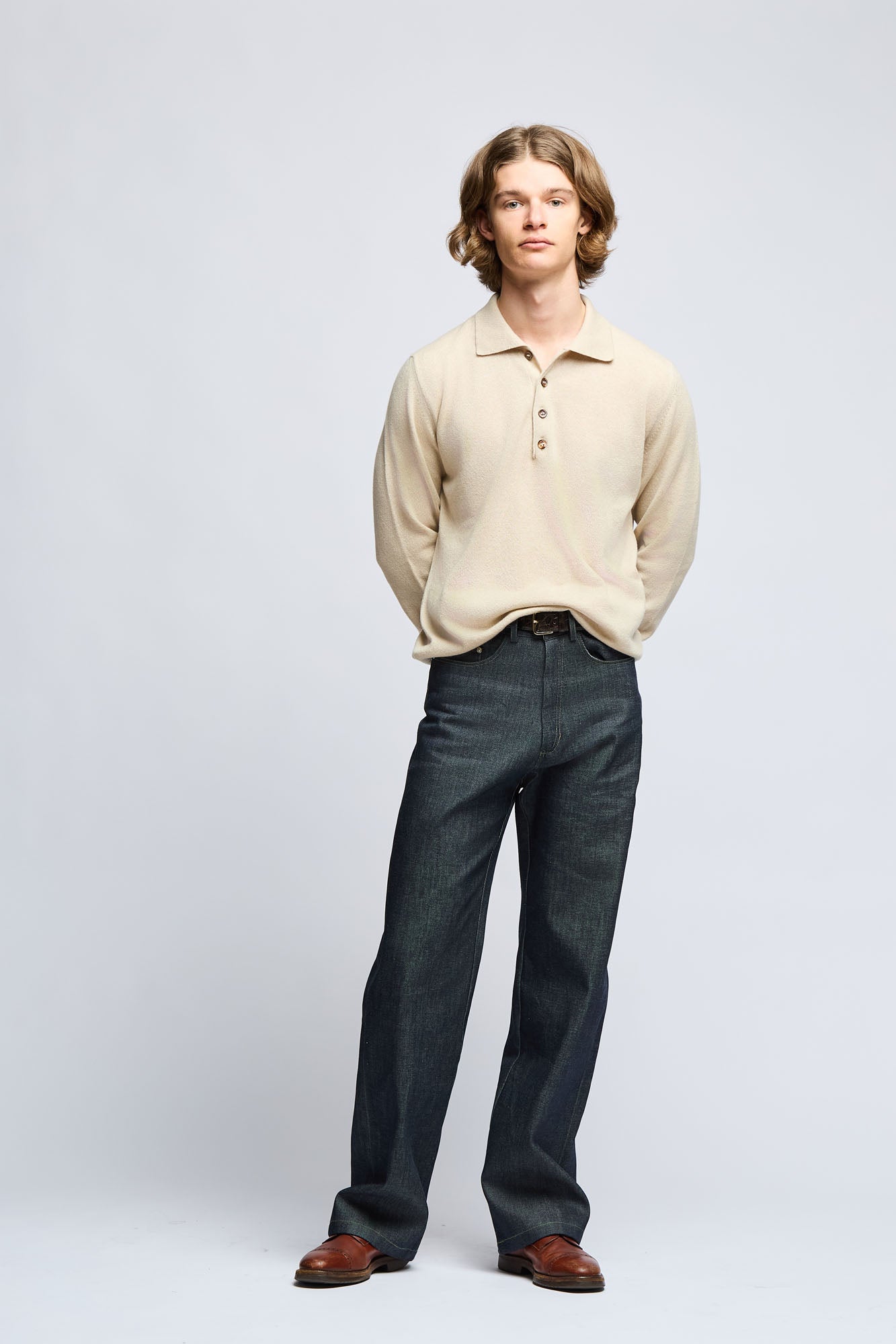 Baby Cashmere Knitted Polo Shirt