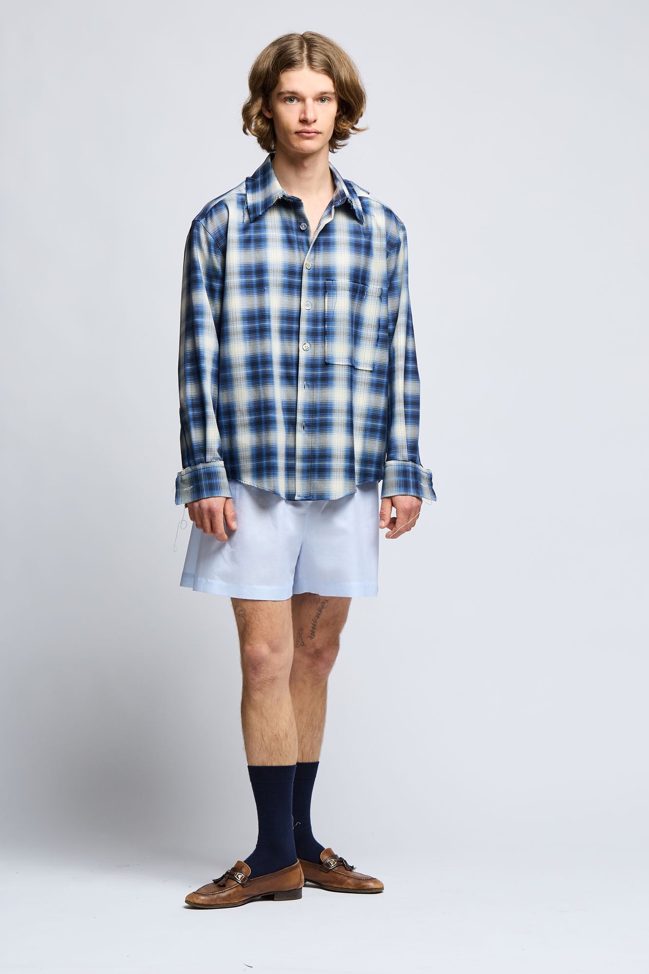 Glasgow Raw Cut Cotton & Silk Shirt