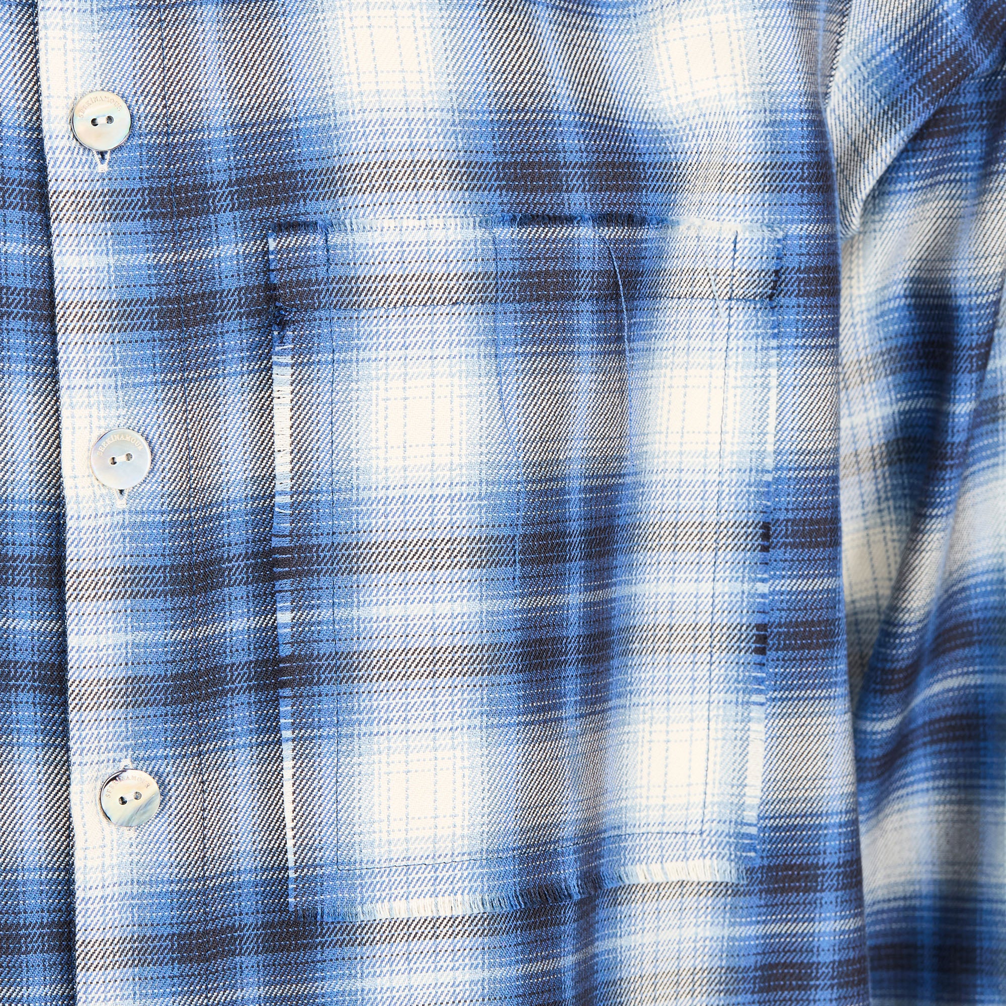 Glasgow Raw Cut Cotton & Silk Shirt