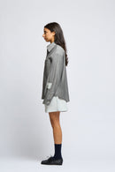 Wool & Cotton Stone Grey Overshirt