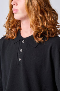 Merino Wool & Cashmere Knitted Polo Shirt