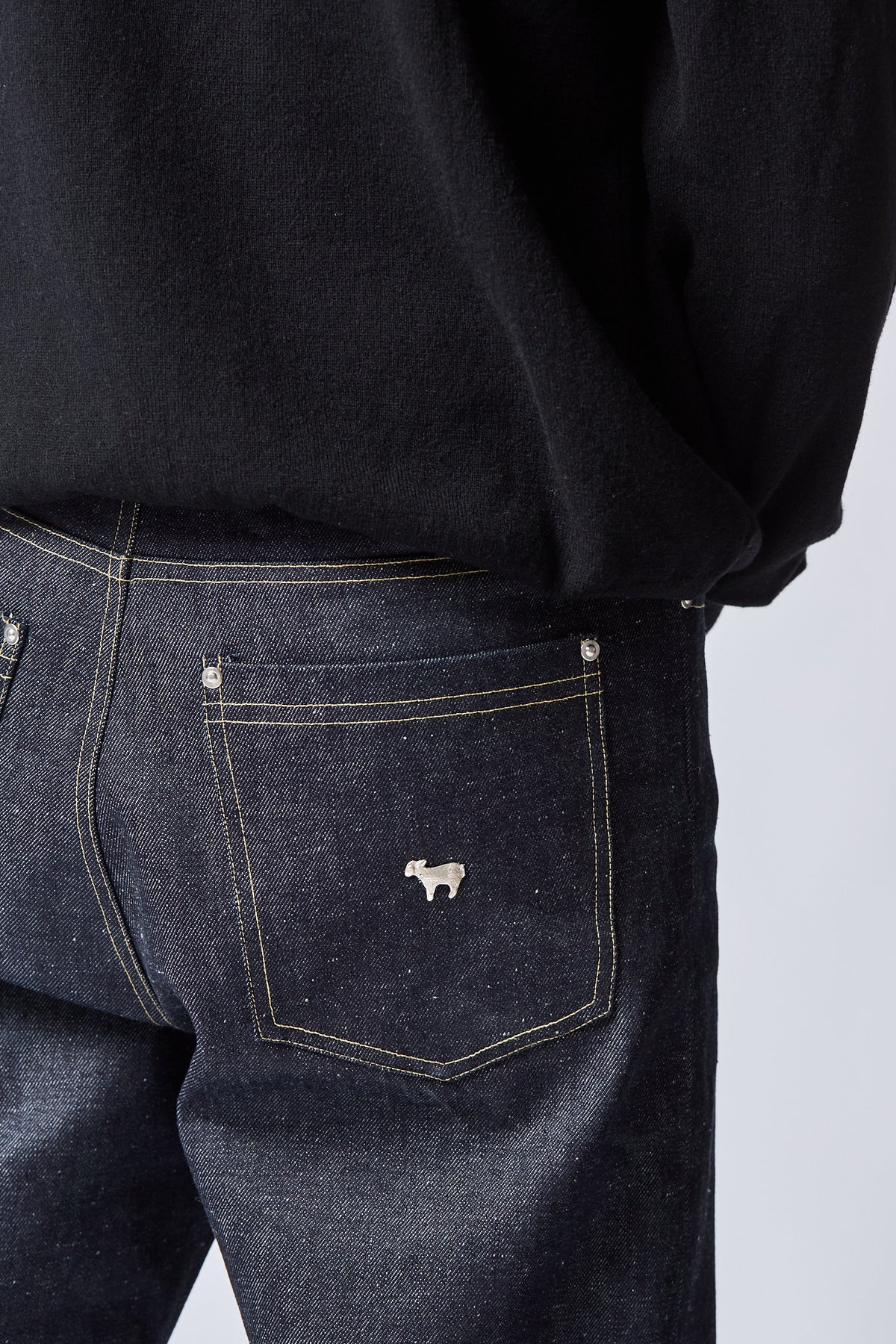 Five Pockets Wide Leg Selvedge Jeans