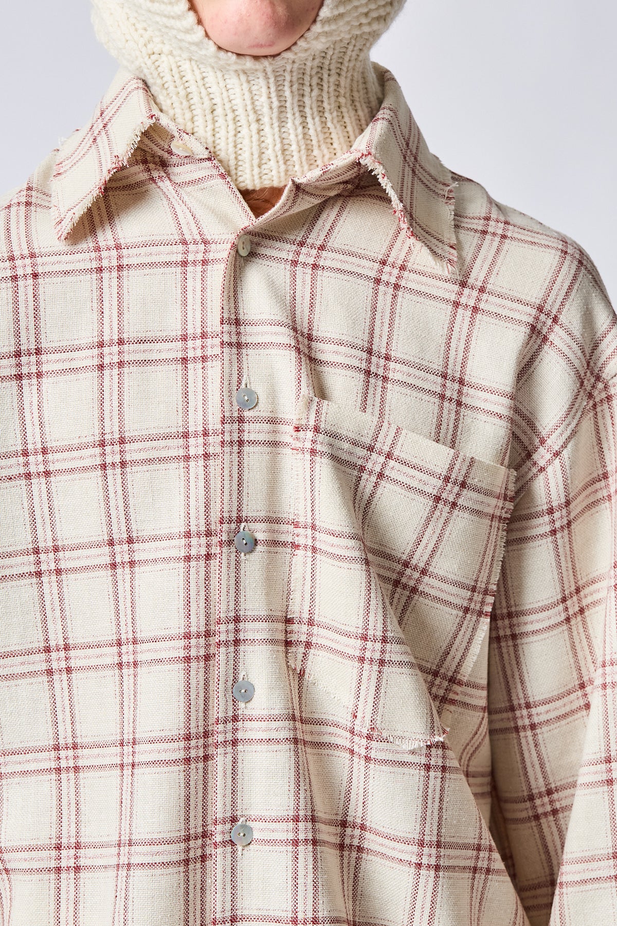 Glasgow Raw Cut Wool Silk Linen Shirt