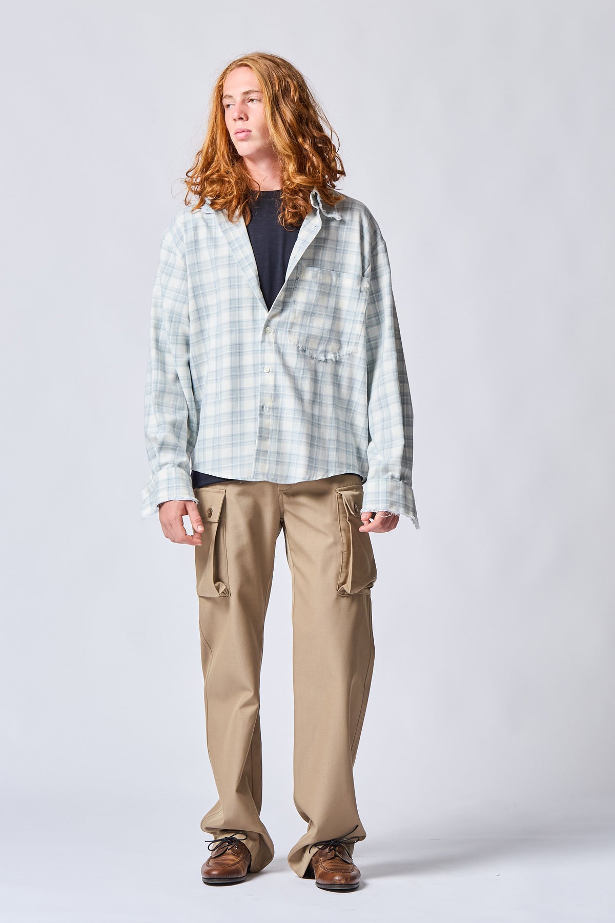 Glasgow Raw Cut Cotton & Cashmere Shirt